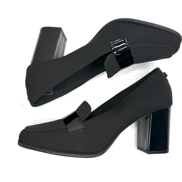 Anne Klein Iflex Telepathy Knit Stretch Square Moc Toe Loafer Teo Pump Womens 9 - Picture 5 of 9